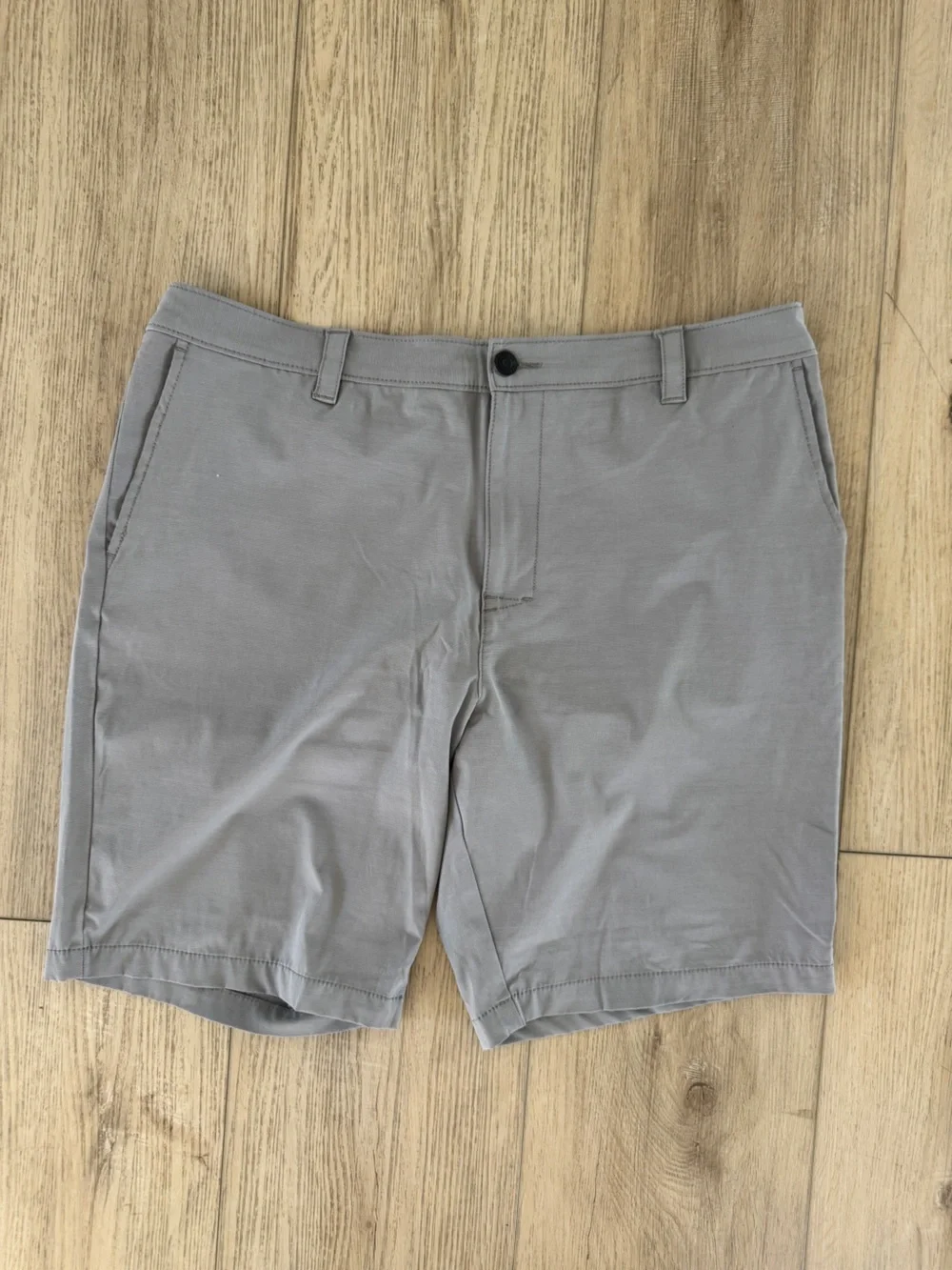 Banana Republic Light Gray Flat Front Chino Shorts